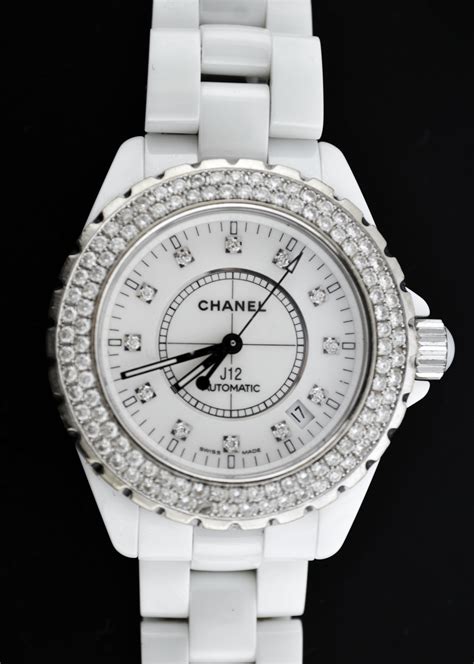 chanel j12 bezel|Chanel j12 white with diamonds.